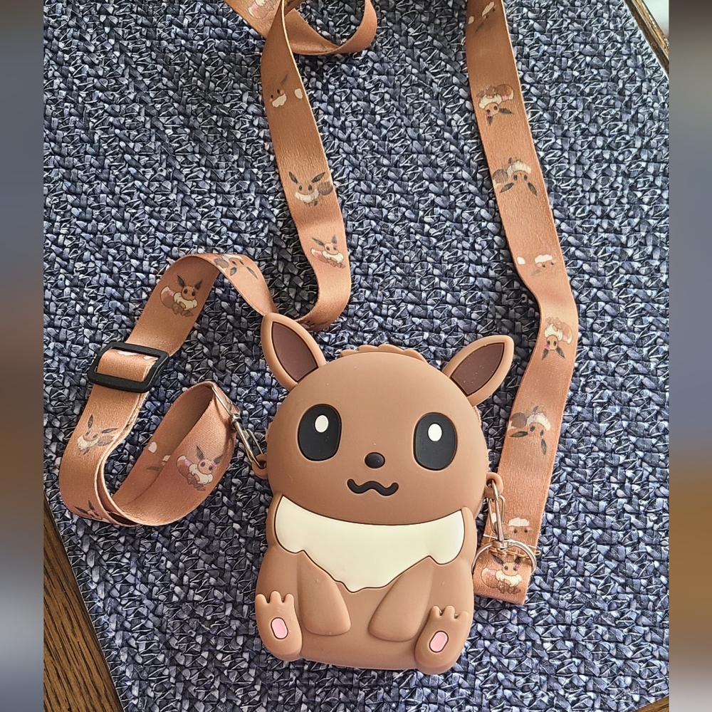 Pokémon Eevee silicon small cross body/coin purse